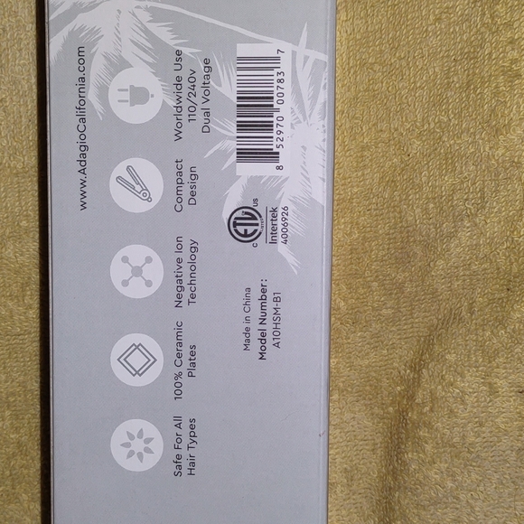 ADAGIO CALIFORNIA "NOT SO MINI CERAMIC" FLAT IRON - Picture 4 of 6